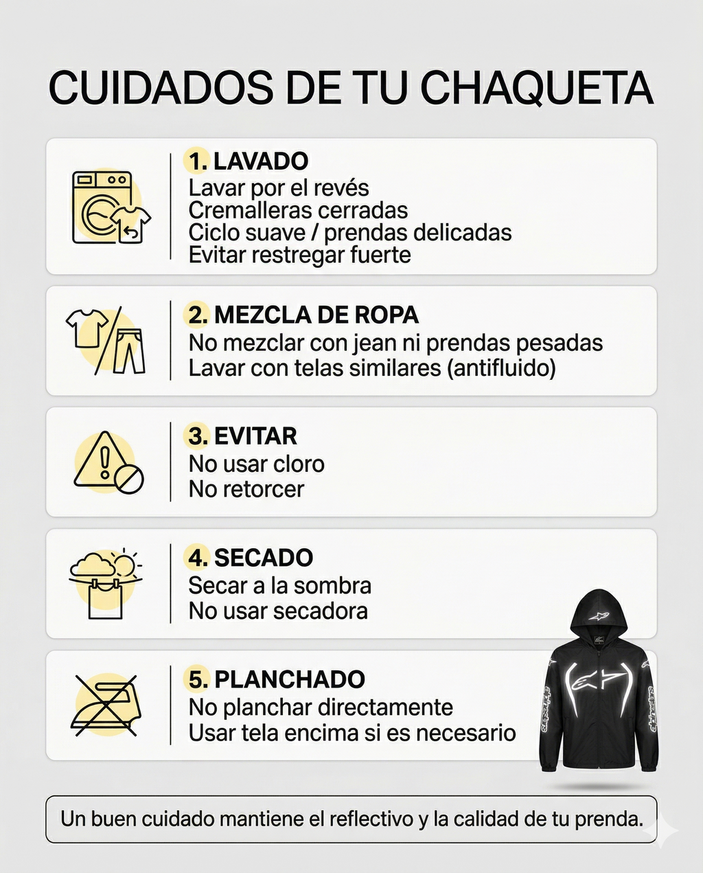 Chaqueta Cortavientos Alpinestar Reflectiva | Diseño Urbano + Alta Visibilidad