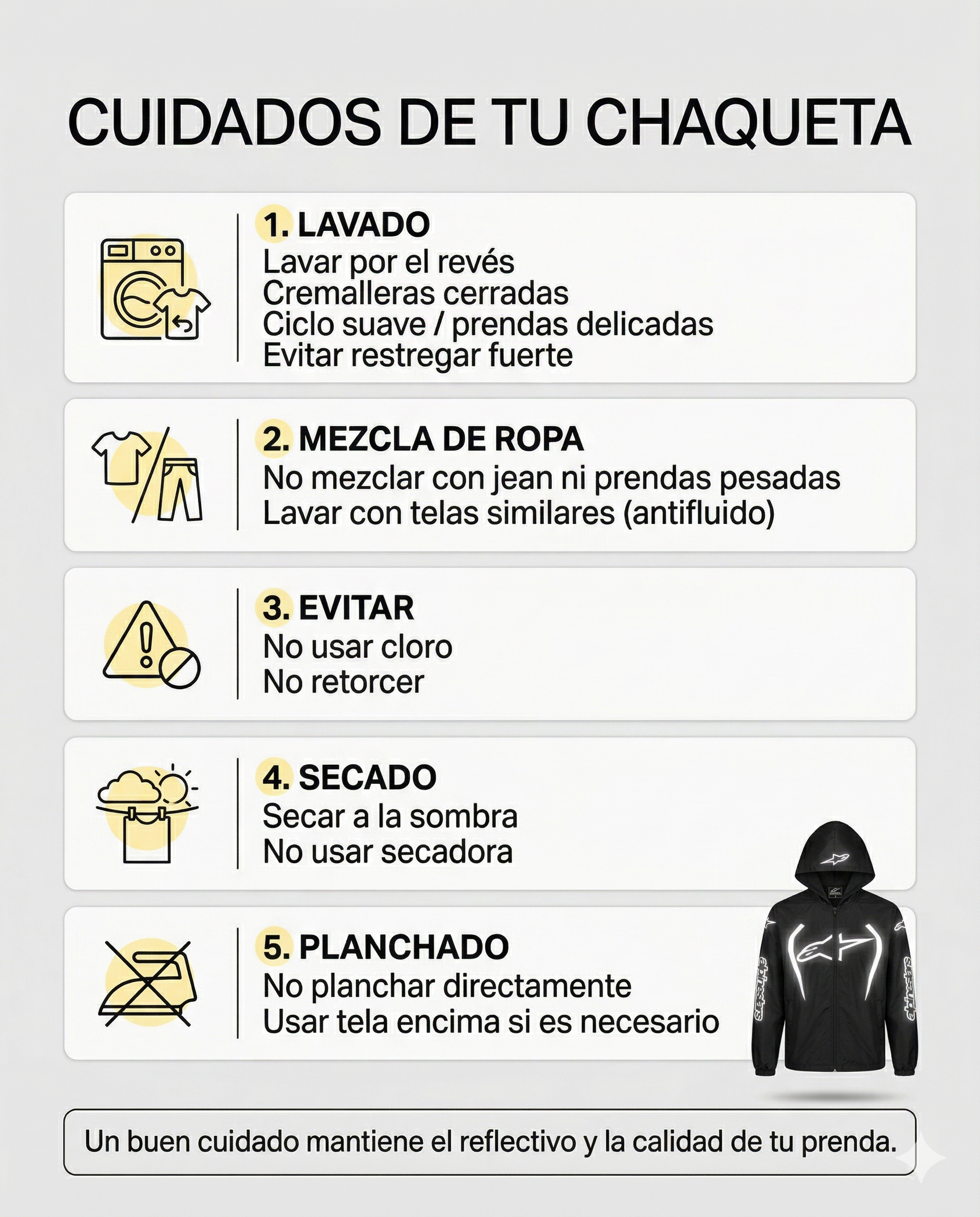 Chaqueta Cortavientos Alpinestar Reflectiva | Diseño Urbano + Alta Visibilidad