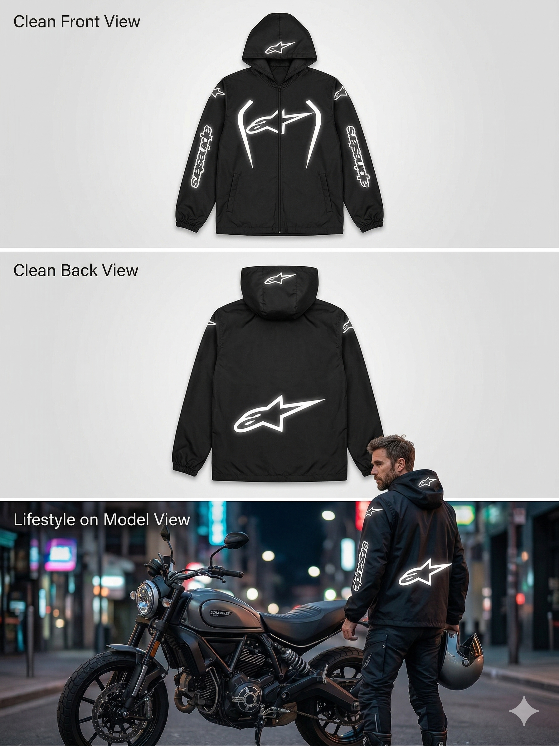Chaqueta Cortavientos Alpinestar Reflectiva | Diseño Urbano + Alta Visibilidad